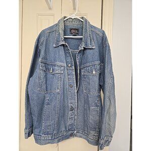 Vintage Webs Tech Jeanswear Denim Jacket 90s Y2K Sz 2XL